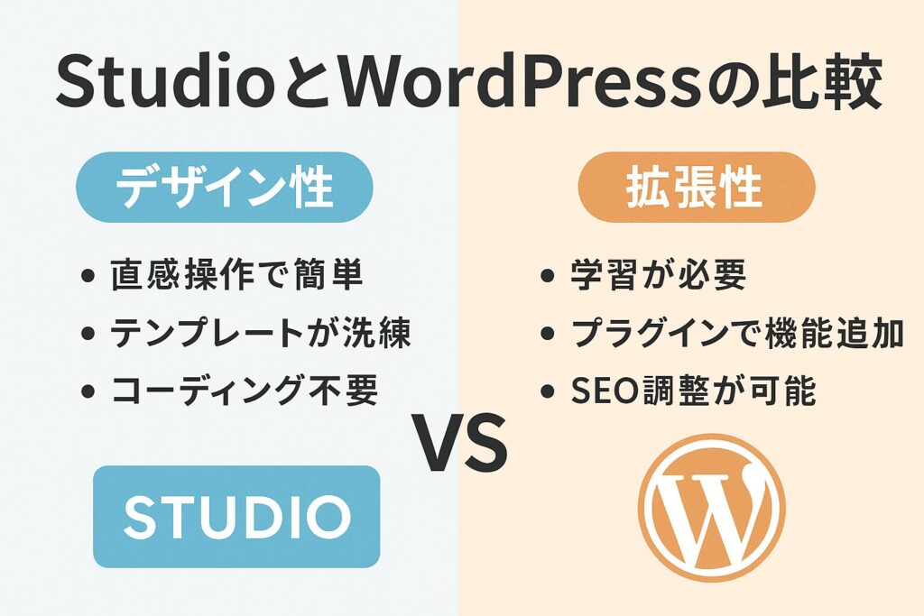 StudioとWordPressの比較